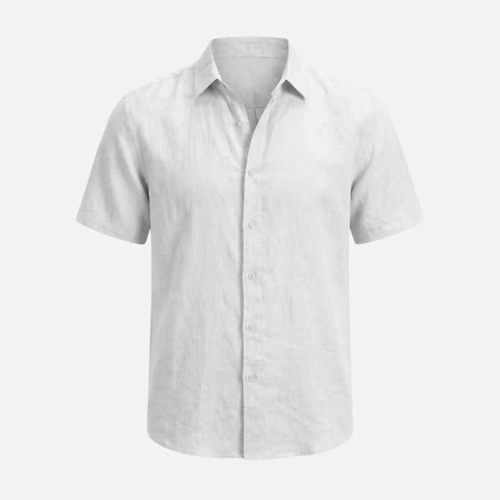 Men's Relaxed Fit Breathable Summer Linen Button-Up Shirt