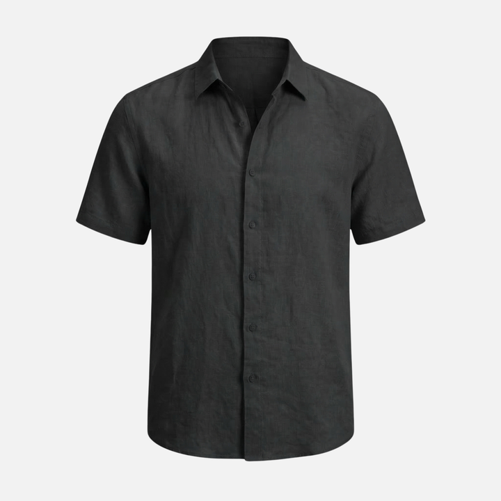 Men's Relaxed Fit Breathable Summer Linen Button-Up Shirt