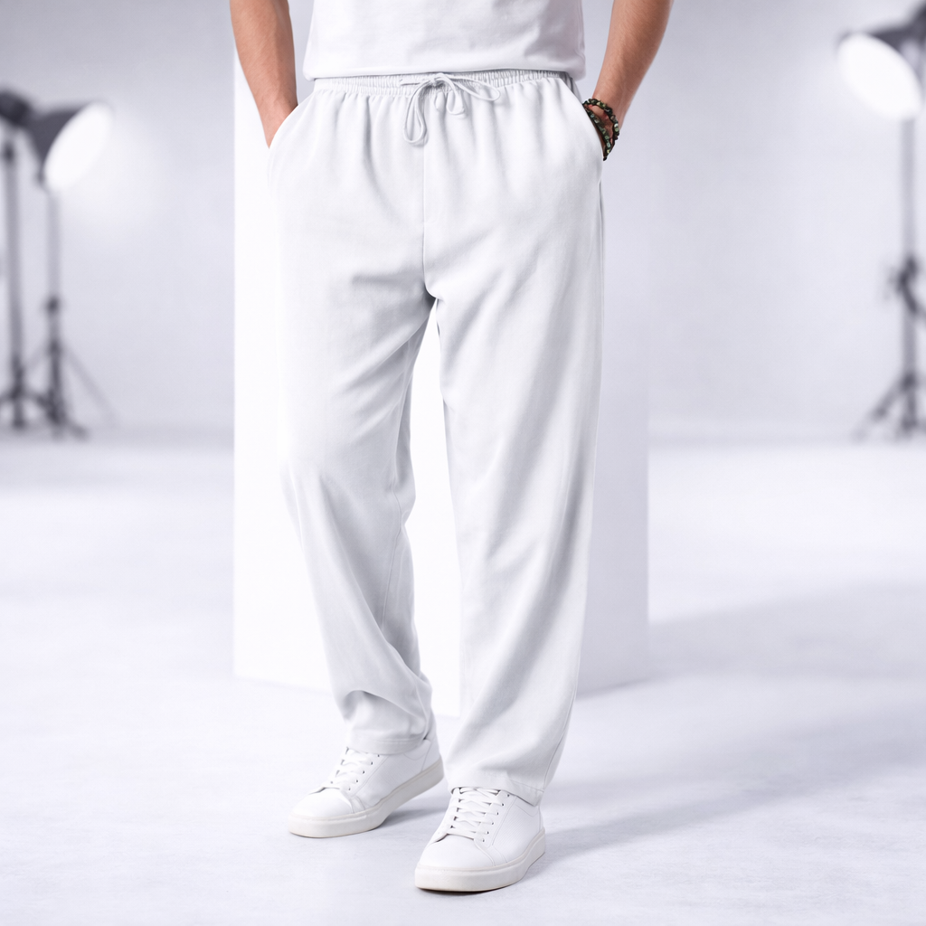 Men's Relaxed Fit Cotton Pants - Everyday Casual
