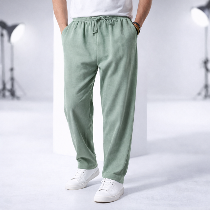 Men's Relaxed Fit Cotton Pants - Everyday Casual