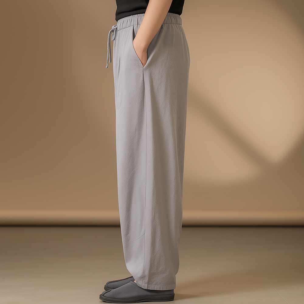 Men's Relaxed Fit Linen Pants - Casual Everyday Wear