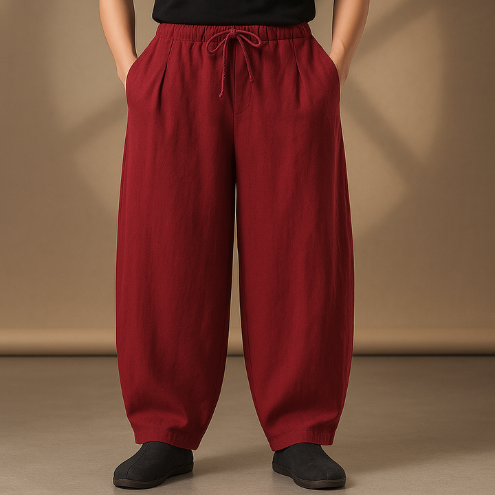 Men's Relaxed Fit Linen Pants - Casual Everyday Wear