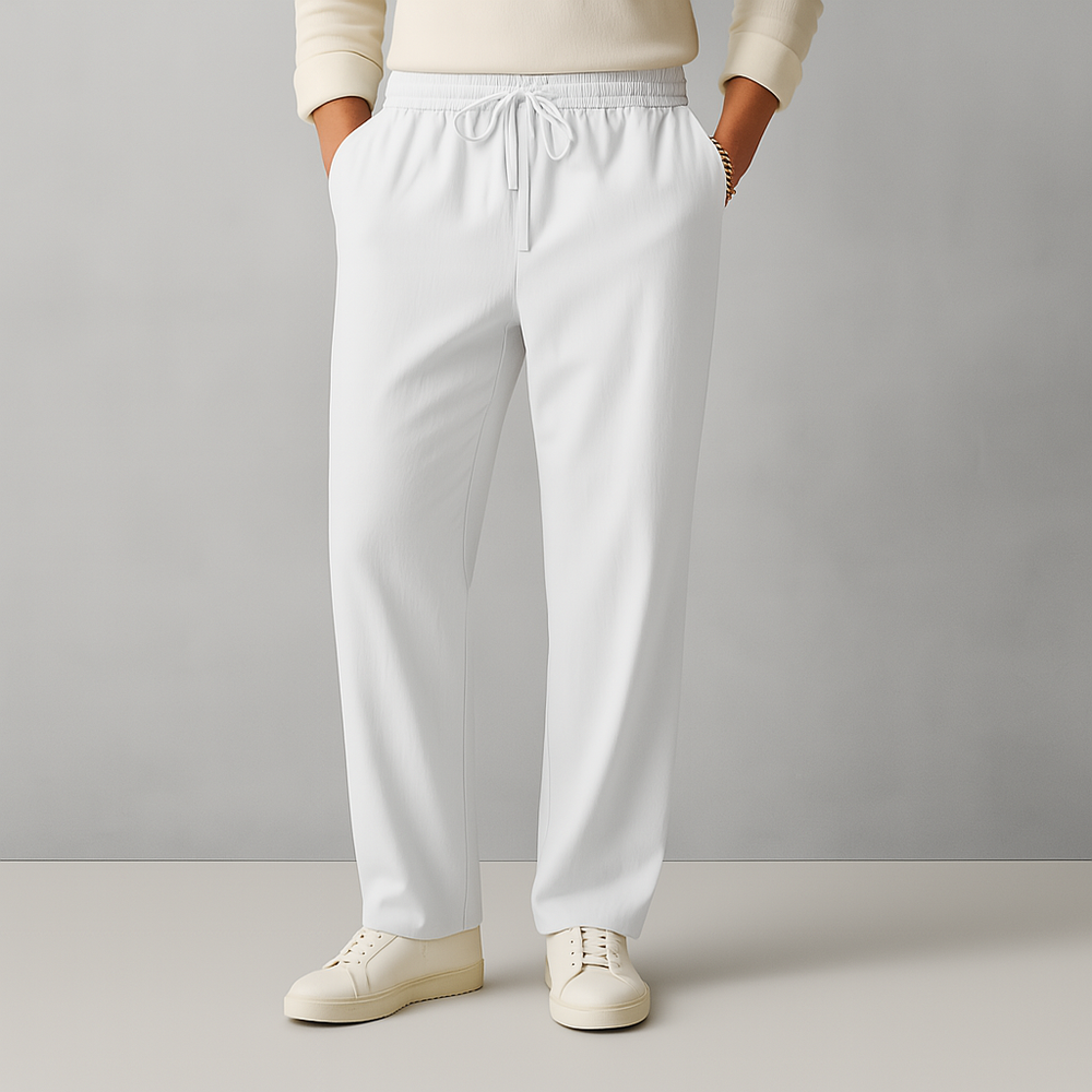 Men's Relaxed Fit Linen Pants - Casual Wear