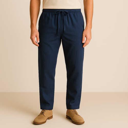 Men's Relaxed Fit Linen Pants - Casual Wear