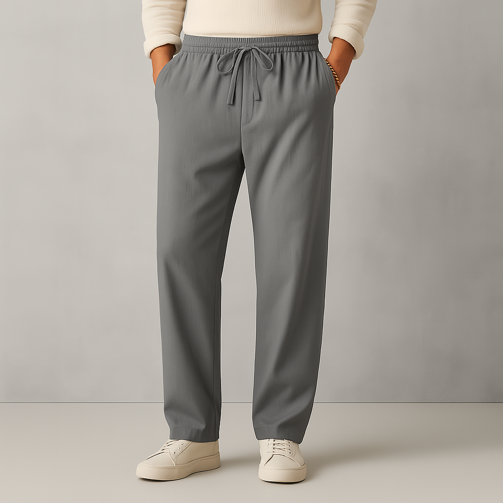 Men's Relaxed Fit Linen Pants - Casual Wear