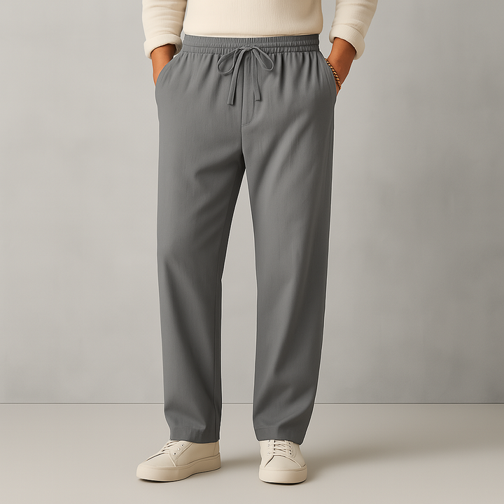 Men's Relaxed Fit Linen Pants - Casual Wear