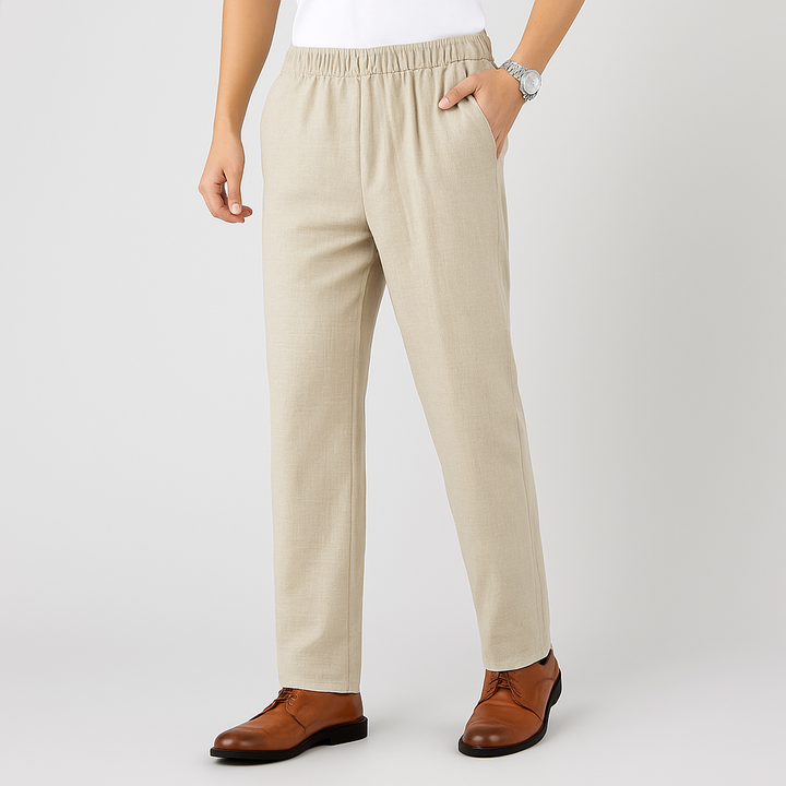 Men's Relaxed Fit Linen Pants - Casual Wear