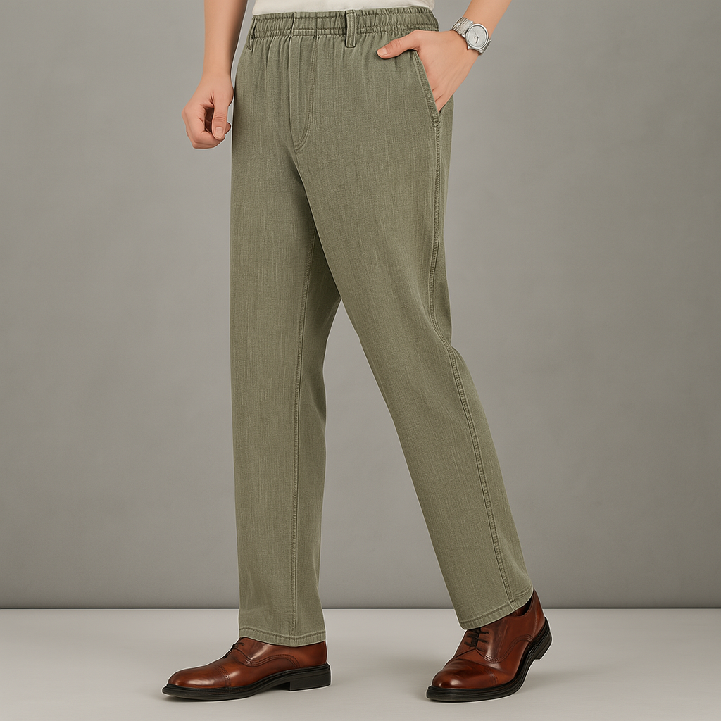 Men's Relaxed Fit Linen Pants - Casual Wear
