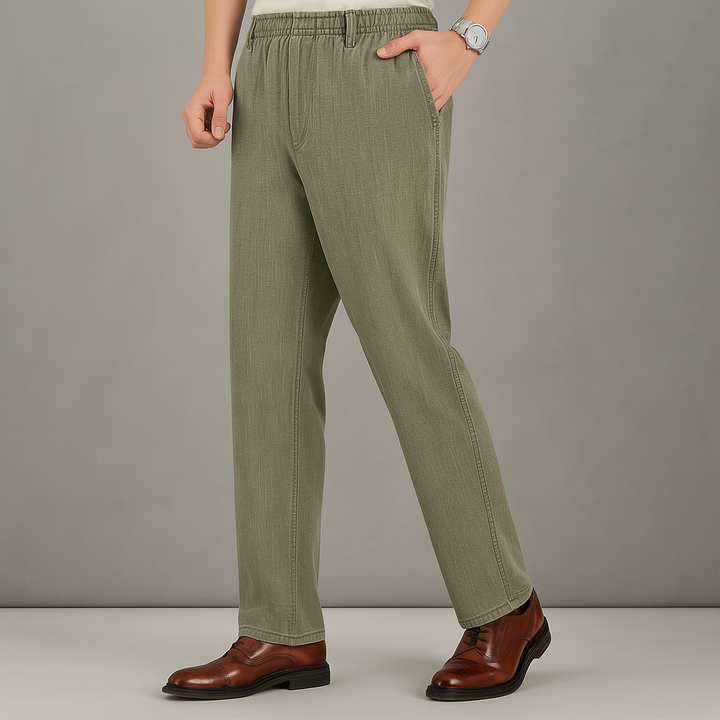 Men's Relaxed Fit Linen Pants - Casual Wear