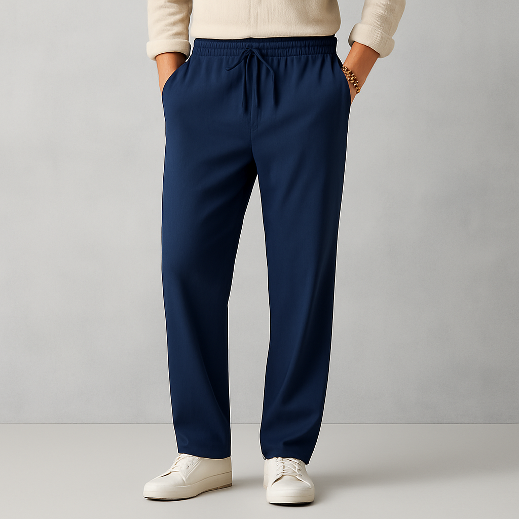 Men's Relaxed Fit Linen Pants - Casual Wear