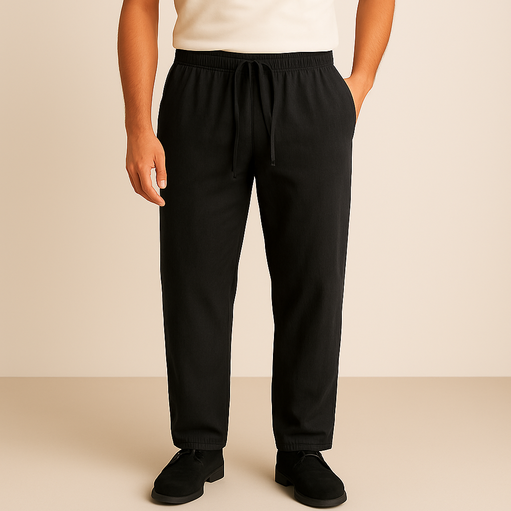 Men's Relaxed Fit Linen Pants - Casual Wear