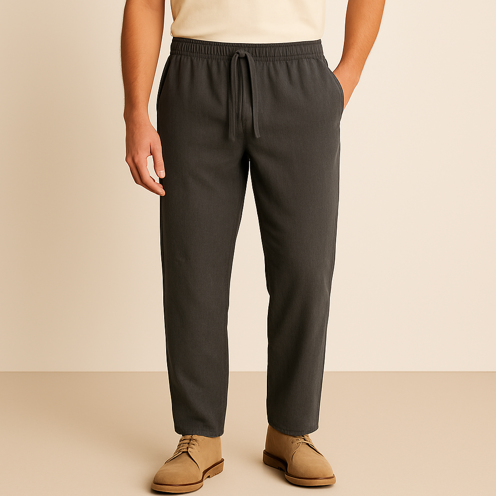Men's Relaxed Fit Linen Pants - Casual Wear