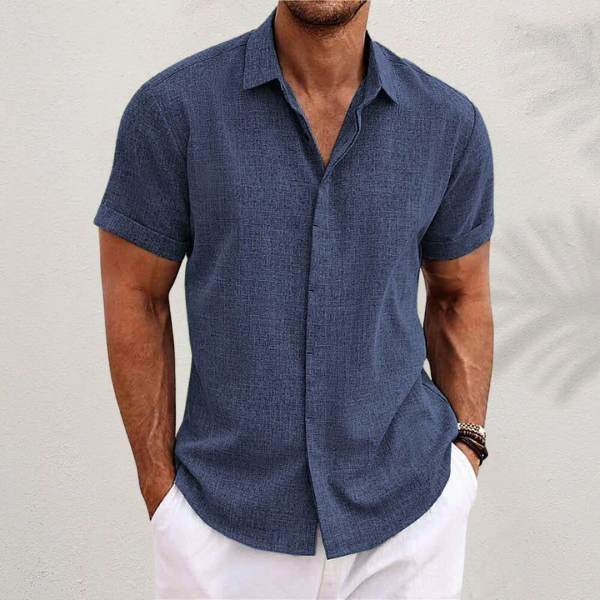 Men's Short Sleeve Relaxed Fit Shirt - Casual Summer