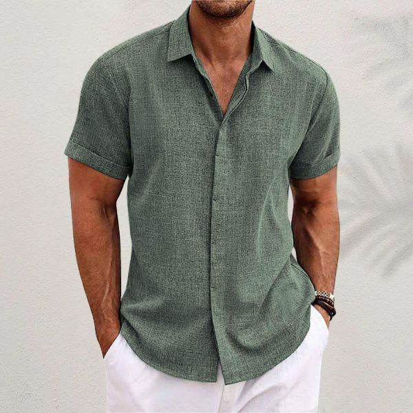 Men's Short Sleeve Relaxed Fit Shirt - Casual Summer