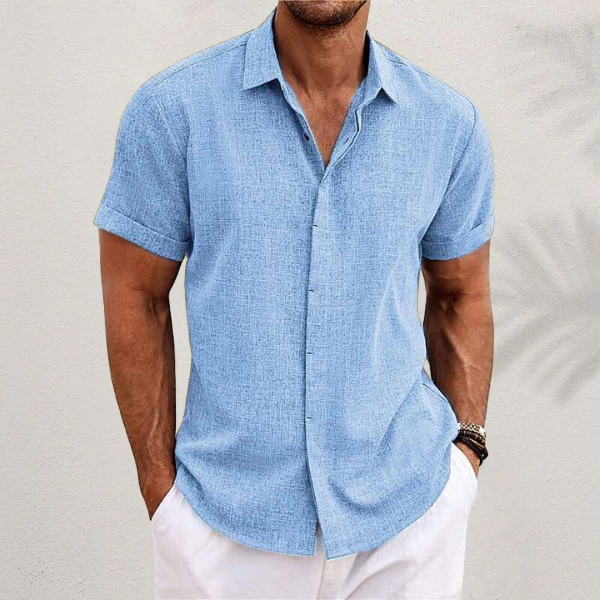 Men's Short Sleeve Relaxed Fit Shirt - Casual Summer