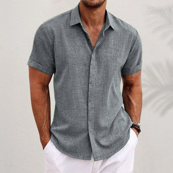 Men's Short Sleeve Relaxed Fit Shirt - Casual Summer