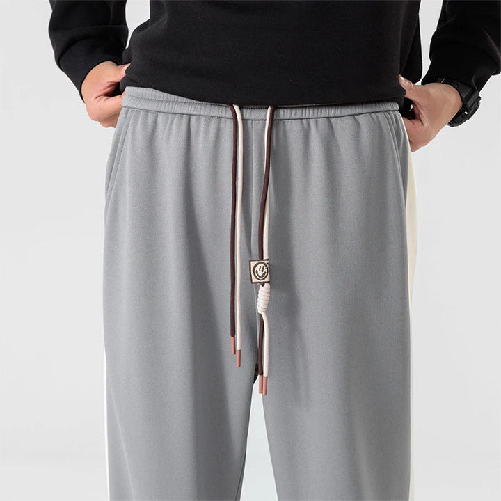 Men's Side Stripe Cotton Joggers - Relaxed Fit