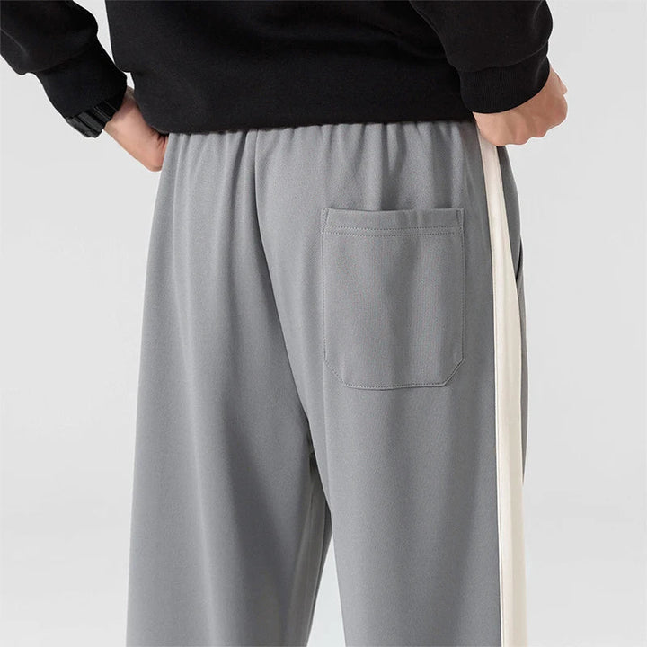 Men's Side Stripe Cotton Joggers - Relaxed Fit
