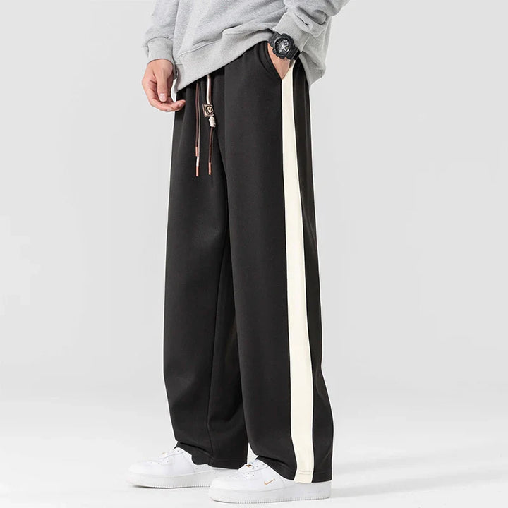 Men's Side Stripe Cotton Joggers - Relaxed Fit