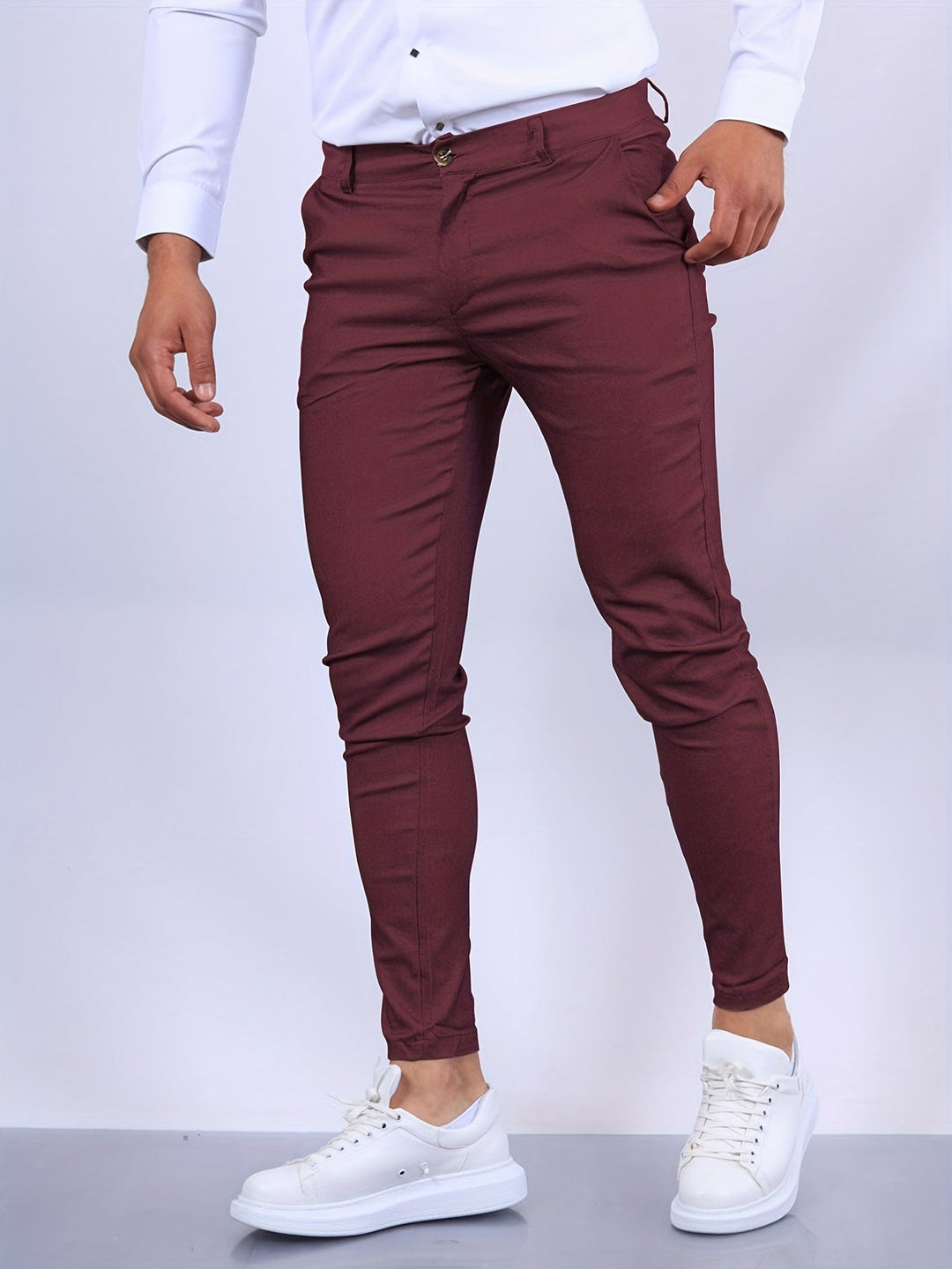 Men's Skinny-Fit Chino Pants - Comfortable Stretch Fabric