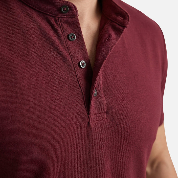 Men's Slim Fit Band Collar Jersey Shirt