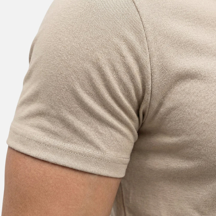 Men's Slim Fit Band Collar Jersey Shirt