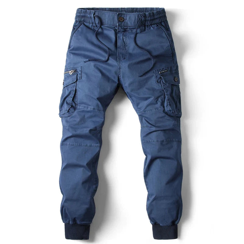 Men's Slim Fit Cotton Cargo Pants - Everyday Casual