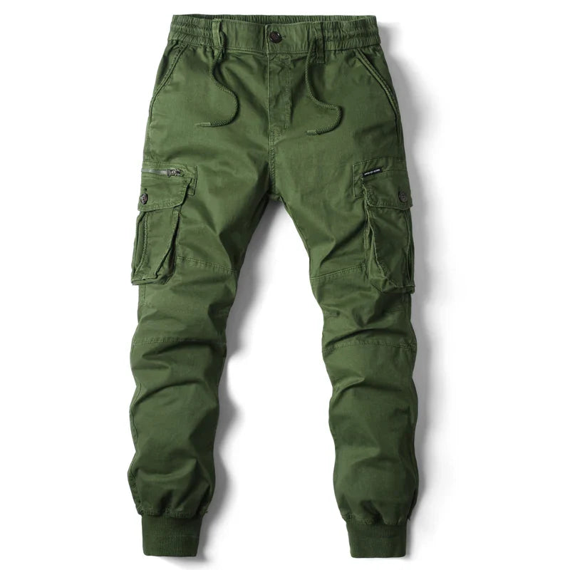 Men's Slim Fit Cotton Cargo Pants - Everyday Casual