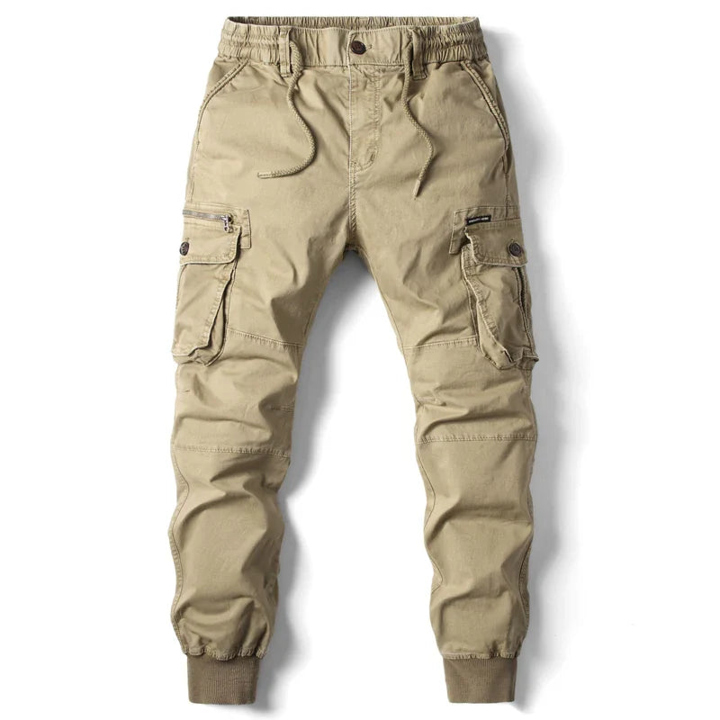 Men's Slim Fit Cotton Cargo Pants - Everyday Casual