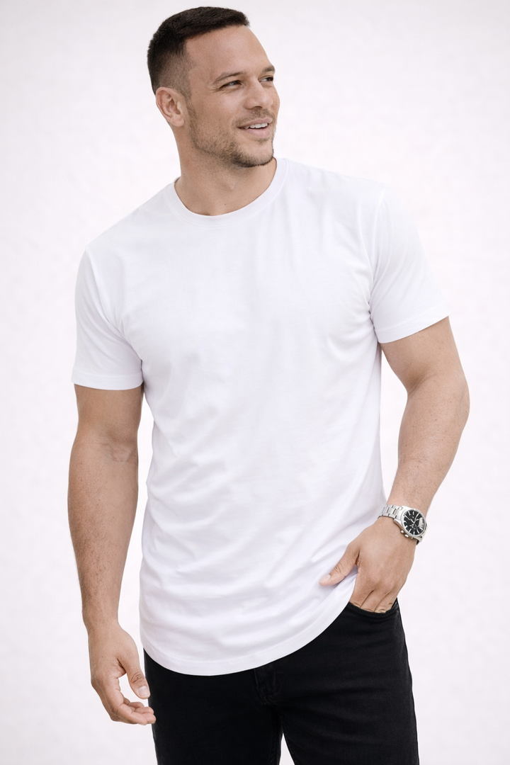 Men's Slim Fit Cotton Crew Neck T-Shirt - Casual Wear