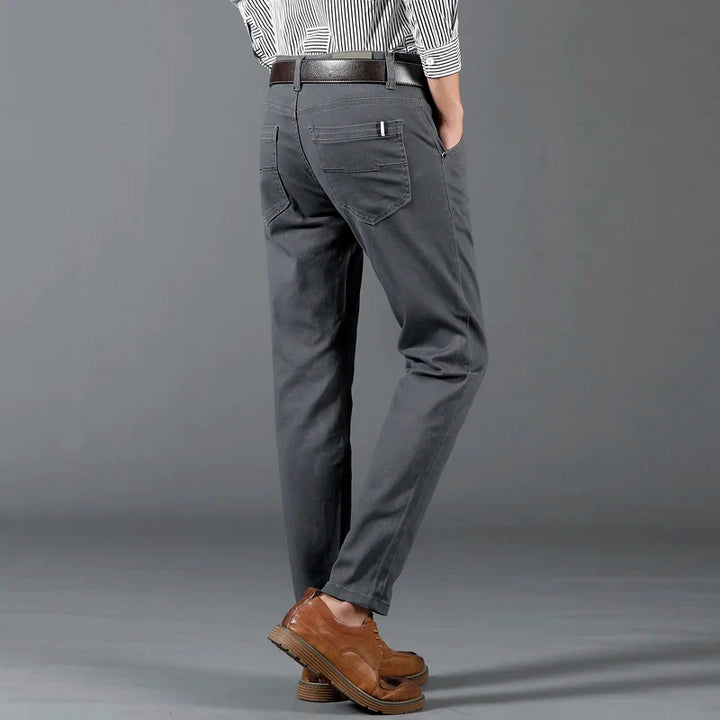 Men's Slim Fit Cotton Trousers - Business Casual