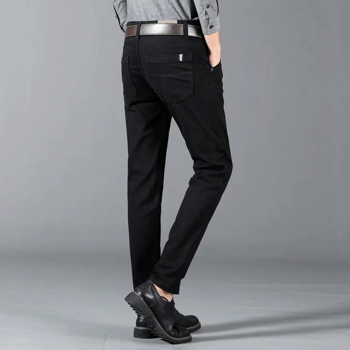 Men's Slim Fit Cotton Trousers - Business Casual