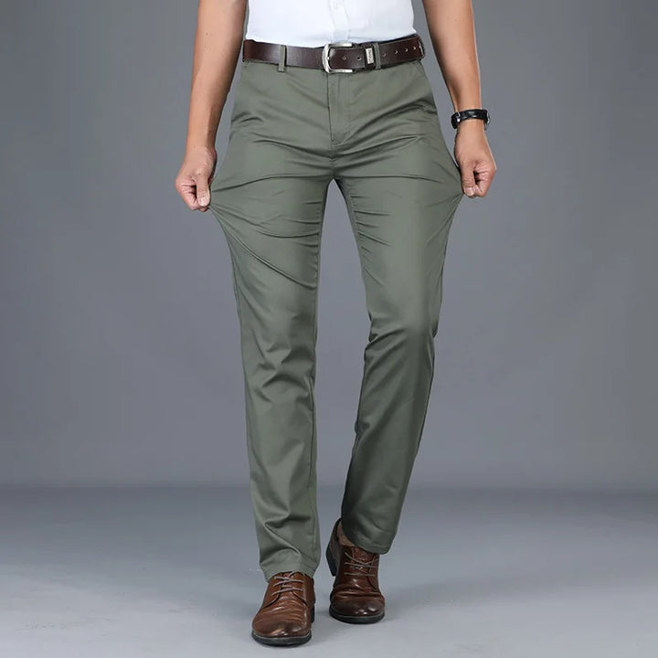 Men's Slim Fit Dress Pants - Straight Leg Trousers Business Casual