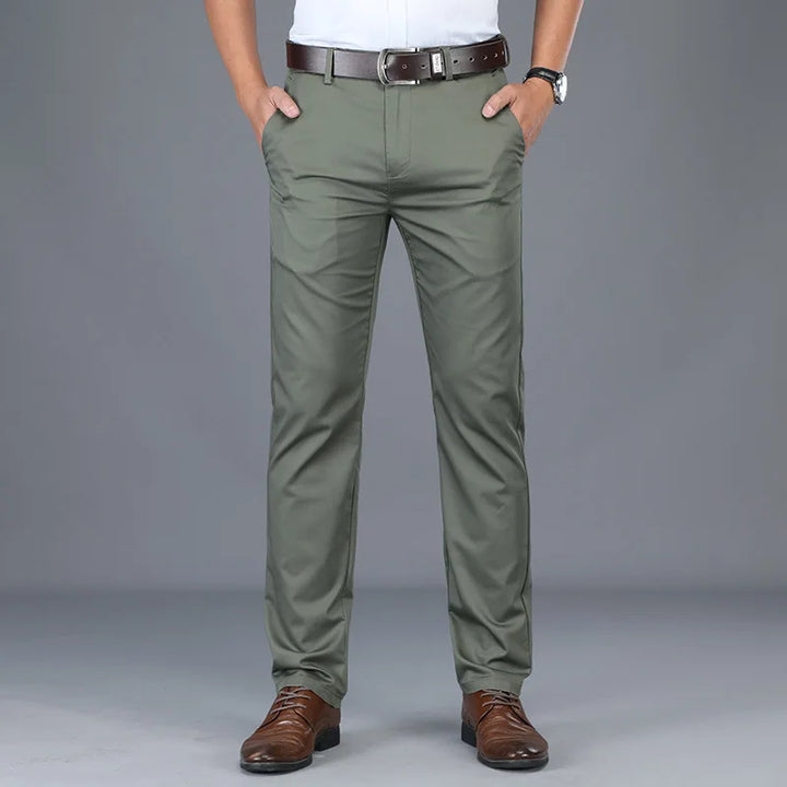 Men's Slim Fit Dress Pants - Straight Leg Trousers Business Casual