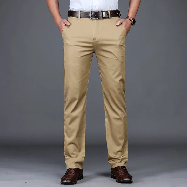 Men's Slim Fit Dress Pants - Straight Leg Trousers Business Casual