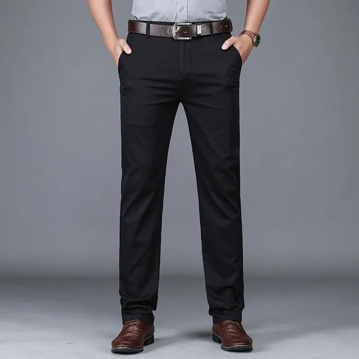 Men's Slim Fit Dress Pants - Straight Leg Trousers Business Casual