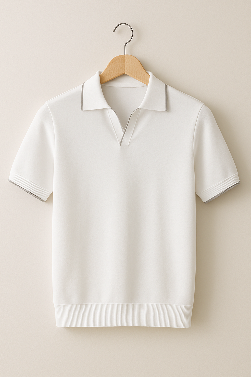 Men's Slim Fit Knit Polo Shirt - Casual Wear