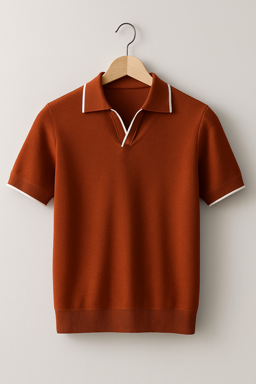 Men's Slim Fit Knit Polo Shirt - Casual Wear