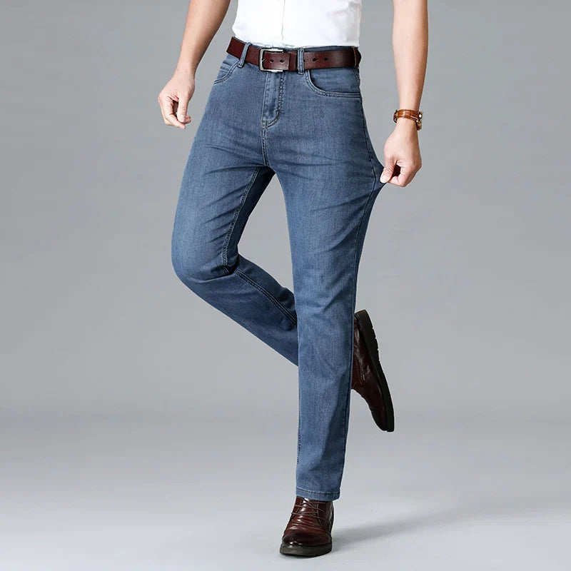 Men's Slim Fit Tapered Denim Jeans - Casual Wear