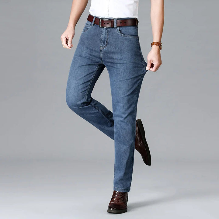 Men's Slim Fit Tapered Denim Jeans - Casual Wear