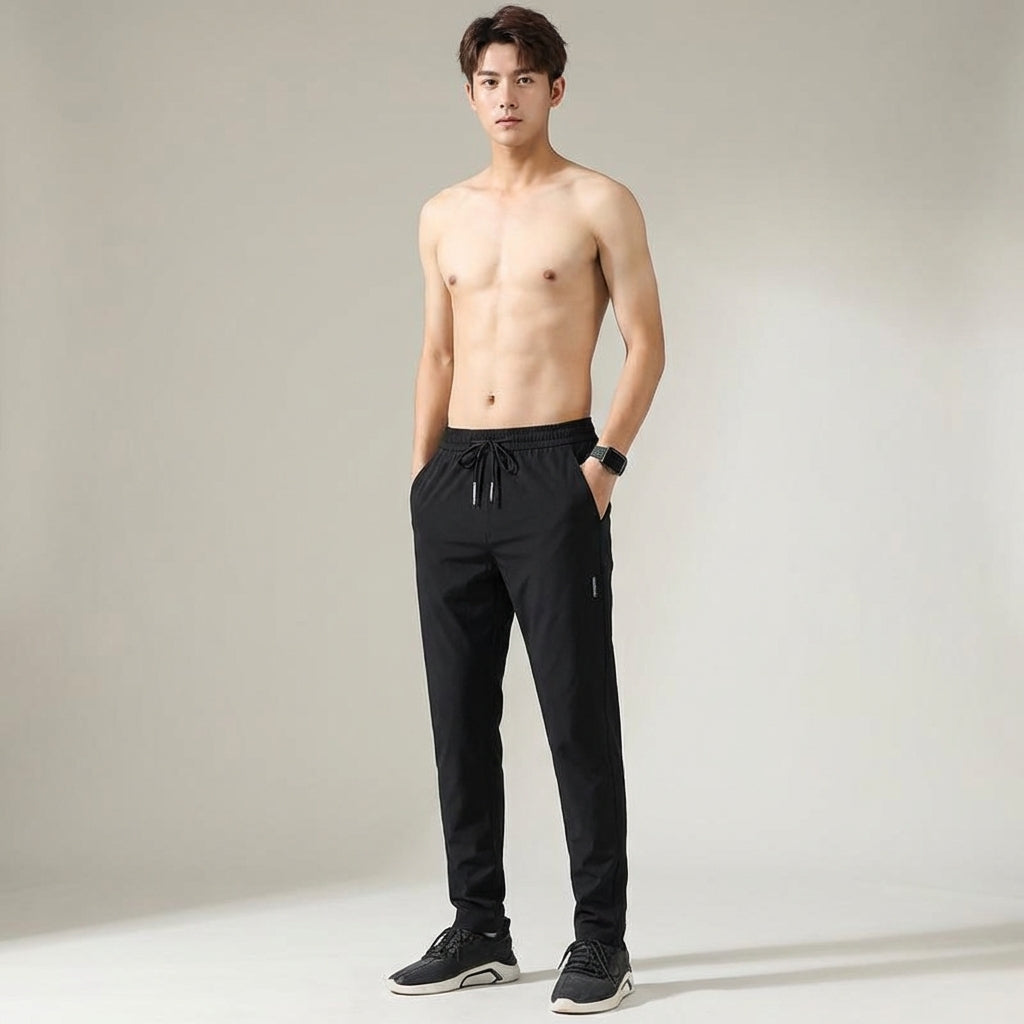 Men's Sporty Jogging Pants with Drawstring