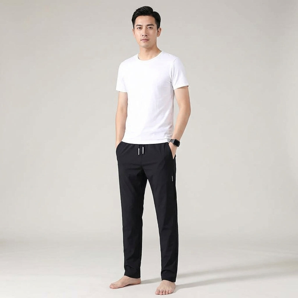 Men's Sporty Jogging Pants with Drawstring