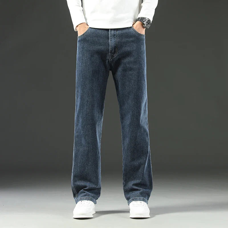 Men's Straight Leg Denim Jeans - Casual Wear