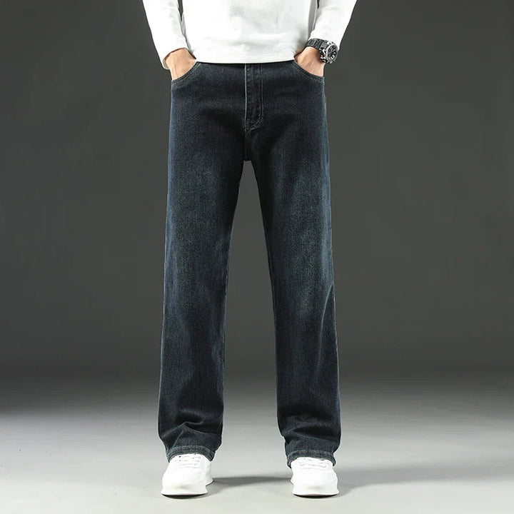 Men's Straight Leg Denim Jeans - Casual Wear