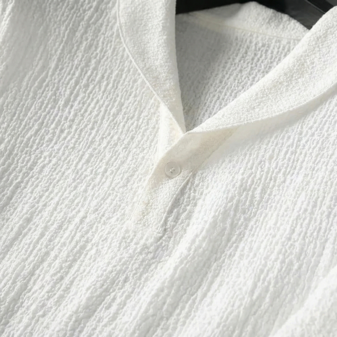 Men's Summer Linen Set with Drawstring Waist Pants