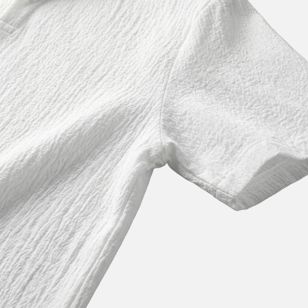 Men's Summer Linen Set with Drawstring Waist Pants