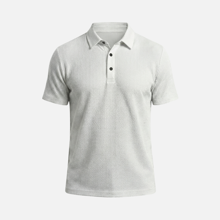 Men's Waffle Knit Polo Shirt