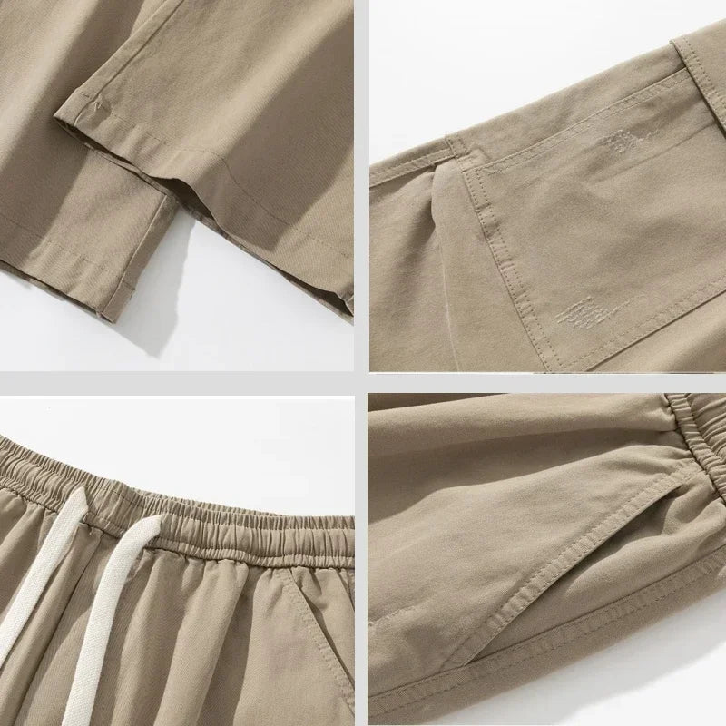 Men's Wide-Leg Cargo Pants - Relaxed Fit Streetwear