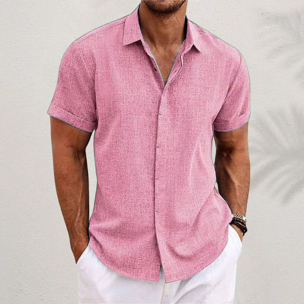 Men's Short Sleeve Relaxed Fit Shirt - Casual Summer