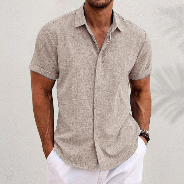 Men's Short Sleeve Relaxed Fit Shirt - Casual Summer